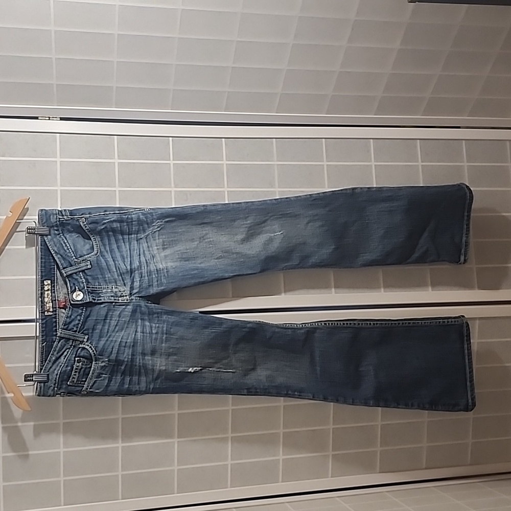 BKE Buckle Women Stella Boot Blue Jeans Size 28 x 31.5